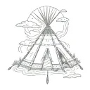 teepee tattoo design idea