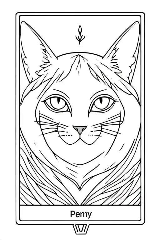 heads up Penny. cat eyes. red cardinal. guardian angel. ojo. college degree. Queen of wands tarot card.  tattoo design idea