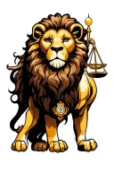 Libra and Leo zodiac sign tattoo design idea