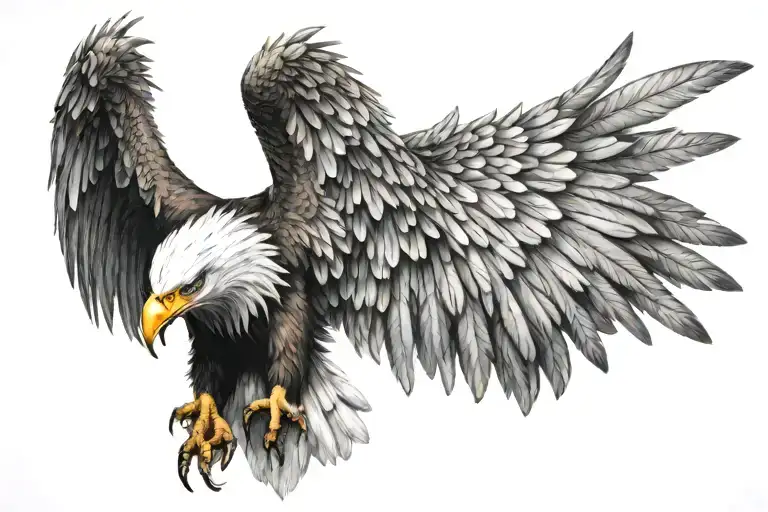 Eagle wing demonic and angelic tattoo design idea