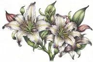 stargazer lilies : full tattoo design idea