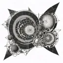 Science, physics, formulas, fibonacci, golden ratio tattoo design idea