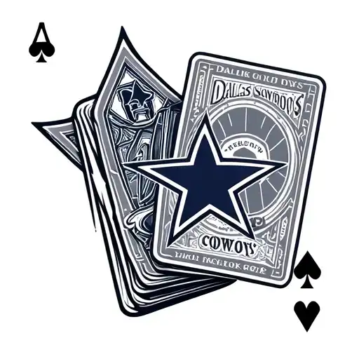 Dallas cowboys playing card tattoo design idea
