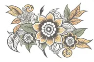 ojibwe floral patterns tattoo design idea