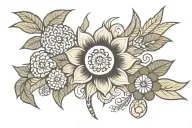 ojibwe floral patterns tattoo design idea