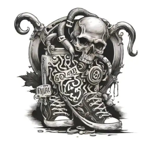 killa frm 1060 and a sign that says Ledbetter rd 24 somewhere else says 828 a black heart being stepped on tattoo design idea