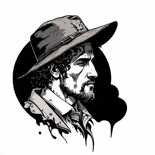 The tattoo design of alone man  tattoo design idea