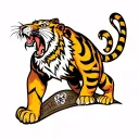 sabertooth tiger tattoo design idea