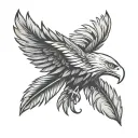 eagle feather ra tattoo design idea