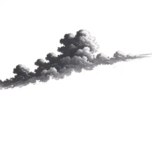 Coverup Clouds and Smoke tattoo design idea