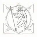 st Christopher patron Saint, tattoo design idea