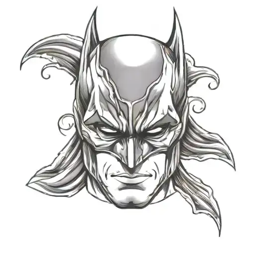 Create a Batman Tattoo Mask To Show tattoo design idea