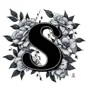 Can u create a tatoo concept with the below1. Letter S2. Till death do us apartDo not write them as is. Think o tattoo design idea