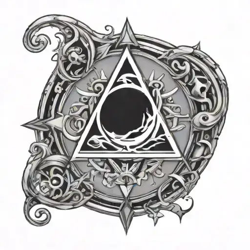 arcane symbols tattoo design idea
