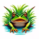 swamp bullfrog tattoo design idea