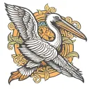 pelican tattoo design idea