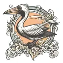 pelican tattoo design idea