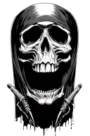 skull, grim reaper tattoo design idea