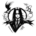 Alucard Hellsing anime tattoo design idea