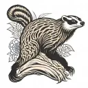 badger tattoo design idea