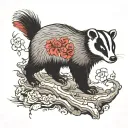 badger tattoo design idea