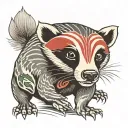 badger tattoo design idea