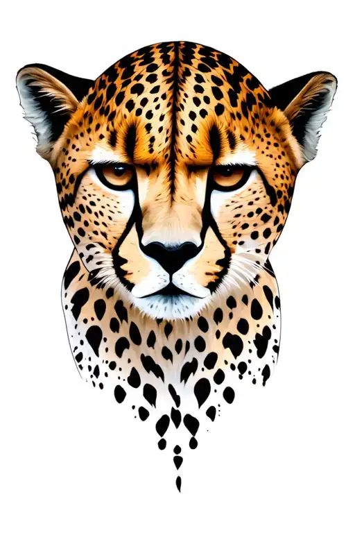 cheetah face tattoo tattoo design idea