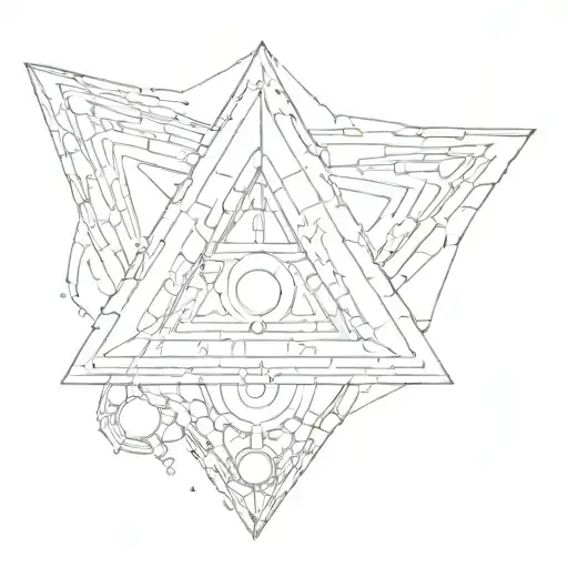 air element triangle symbol with drawing inside symbolizing innovation tattoo design idea