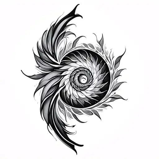 mantra spiral wrap tattoo design idea