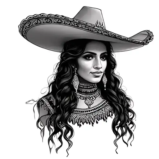 Mexican Charra tattoo design idea