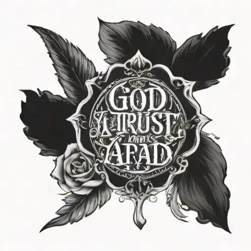 "In God I trust and am not afraid. What can man do to me?" Psalms 56:11 tattoo design idea