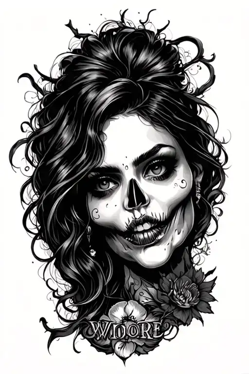 Whore themed tattoo tattoo design idea