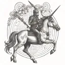 Sagittarius And Capricorn symbol tattoo design idea