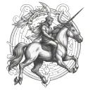 Sagittarius And Capricorn symbol tattoo design idea