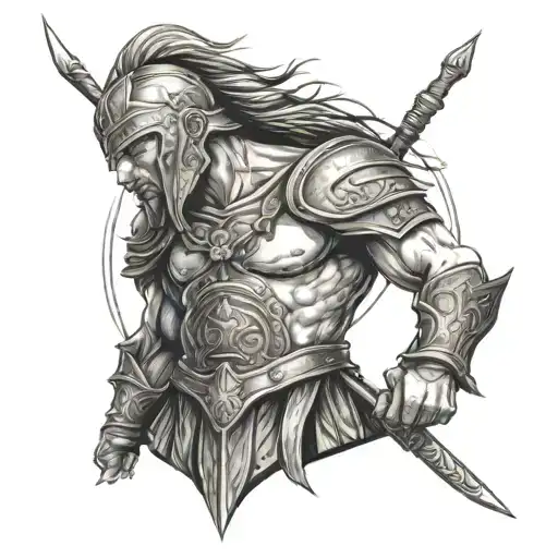 Gaelic warrior tattoo design idea