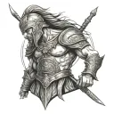Gaelic warrior tattoo design idea