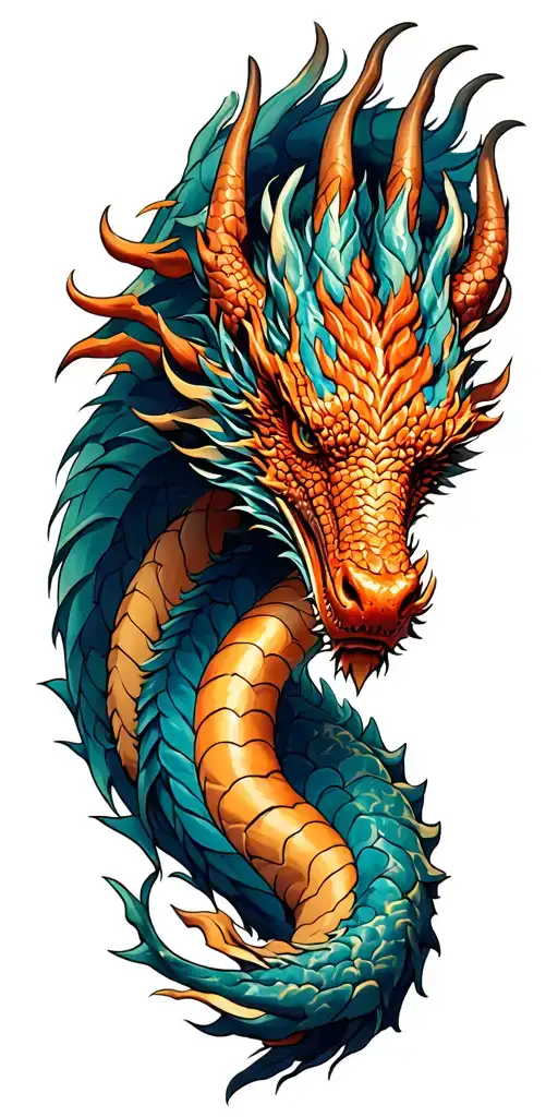 gemini zodic dragon full sleeve tattoo tattoo design idea