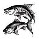 Father And Son Badfish tattoo design idea