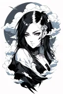 akatsuki clouds plus jinx clouds tattoo design idea