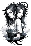 akatsuki clouds plus jinx clouds tattoo design idea