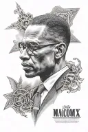 Malcolm X tattoo design idea