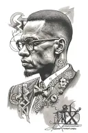 Malcolm X tattoo design idea