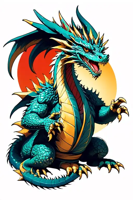 king ghidorah brazilian jui jitsu gi tattoo design idea