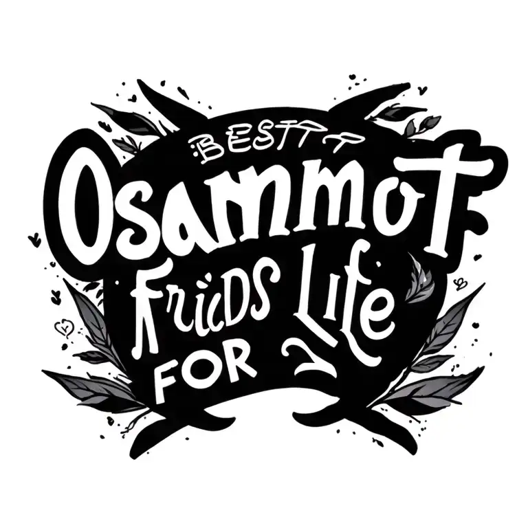 "Osammot" Best friends for life tattoo design idea
