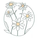 daisy and bee tattoo design idea