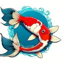 pez koi fish tattoo design idea