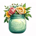 alabaster jar overflowing tattoo design idea