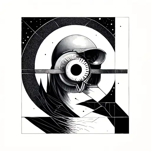 Minimalist, Geometry, Curiosity, exploration, grit tattoo design idea