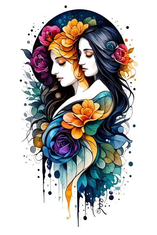 collaberation tattoo of the names paul and bernadette tattoo design idea