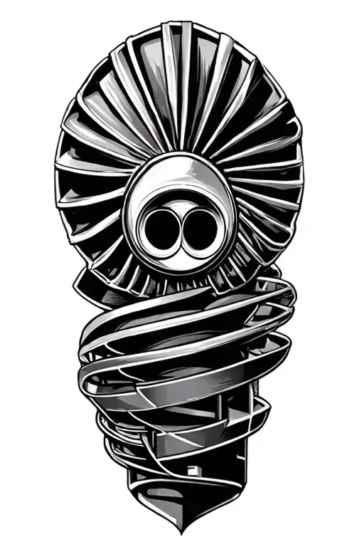 aston villa and jet engine tattoo design idea